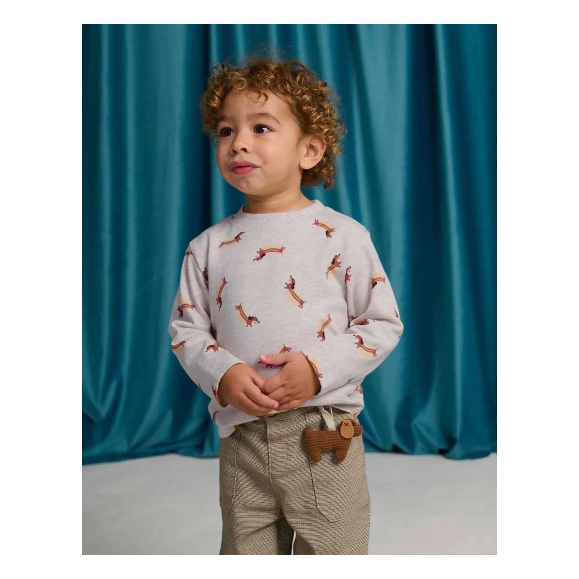 Gingersnaps - Camiseta Piero Hot Dog | Beige jaspeado
