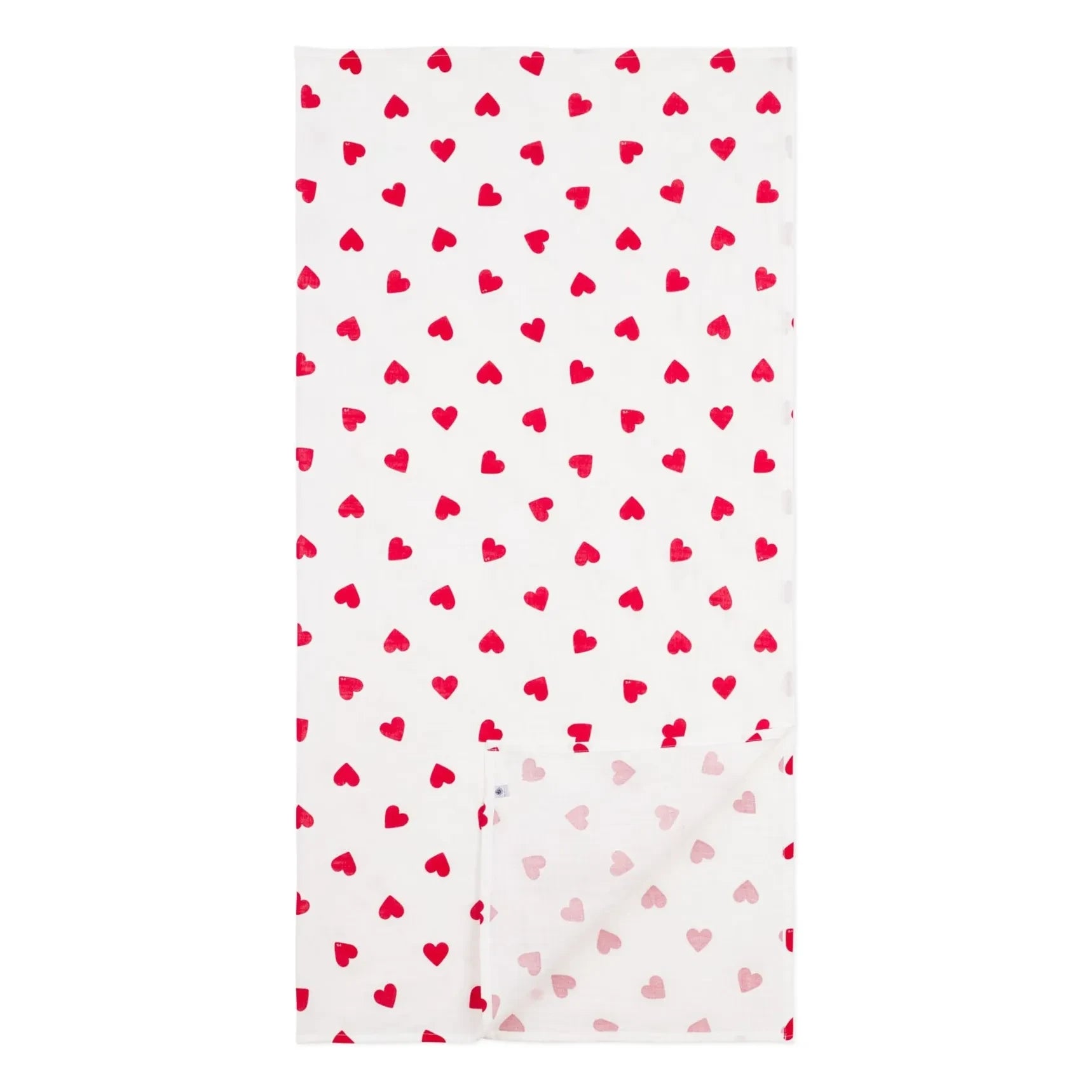 Petit Bateau - Corazones de algodón orgánico para cambiar pañales | Blanco