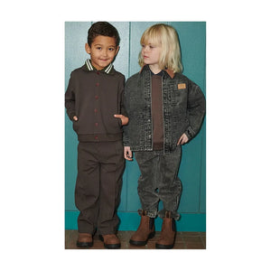 Copenhagen Colors - Chaqueta vaquera desgastada de algodón orgánico | Gris oscuro