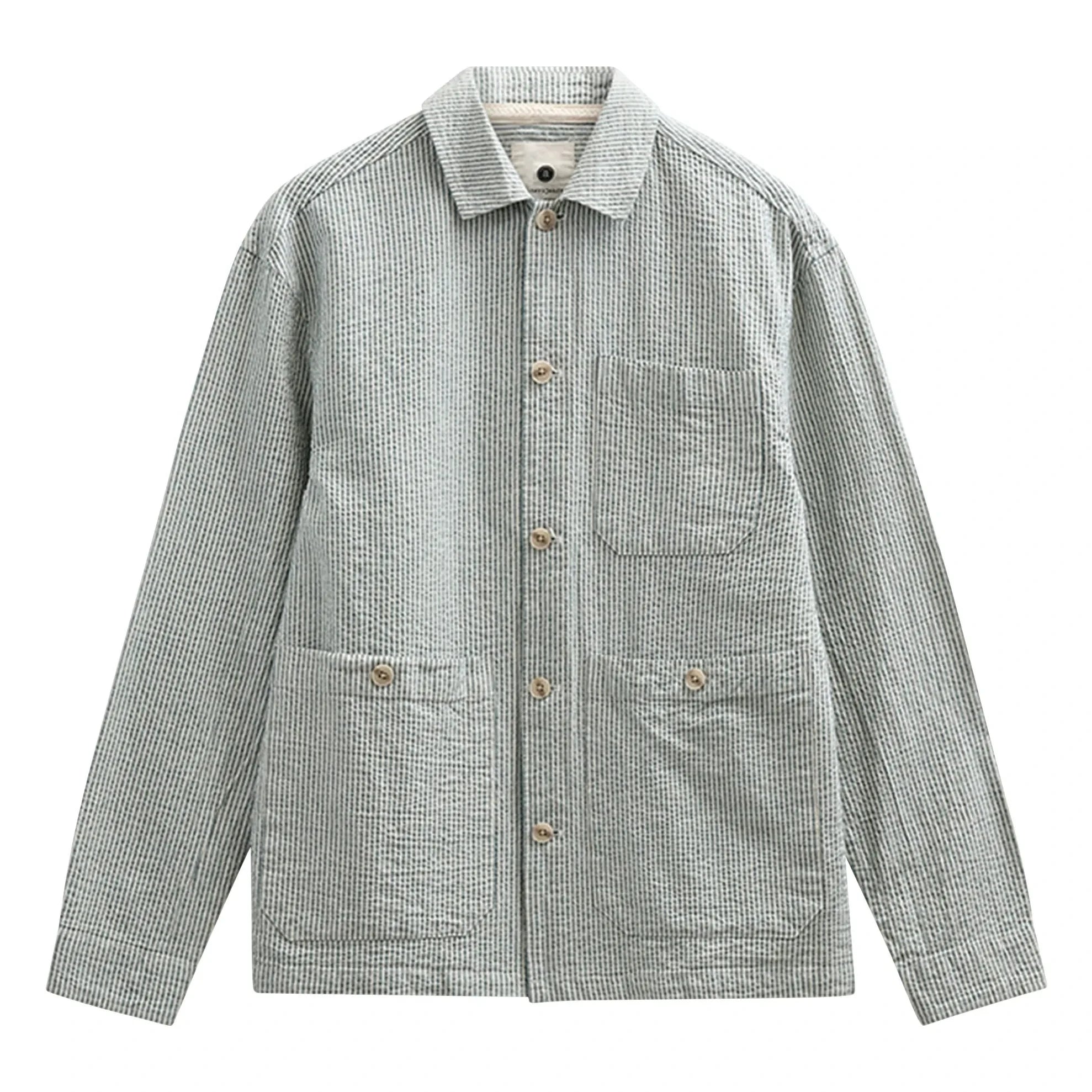 Anerkjendt - Overshirt de rayas Akodin | Gris claro