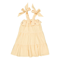 Loir - Vestido de algodón orgánico Gingham Olga | Amarillo
