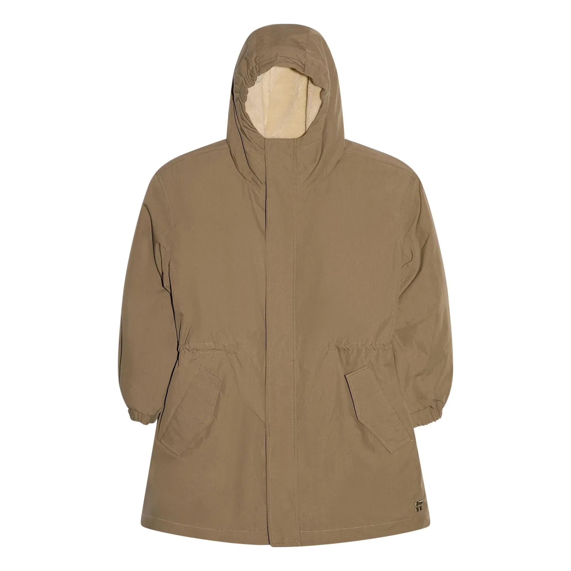 Hundred Pieces - Parka forro koala | Caqui claro