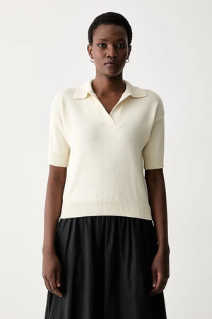 Polo de algodón con cuello para mujer Weekend Max Mara WKDALBERO