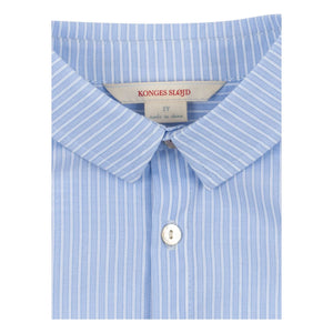 Konges Sløjd - Camisa de algodón orgánico a rayas Wes Lime | Azul