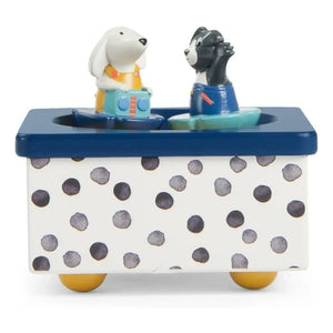 Moulin Roty - Caja de música Puce and Pilou | Azul