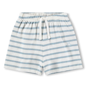 Molo - Skie Shorts de Algodón Orgánico a Rayas | Blanco