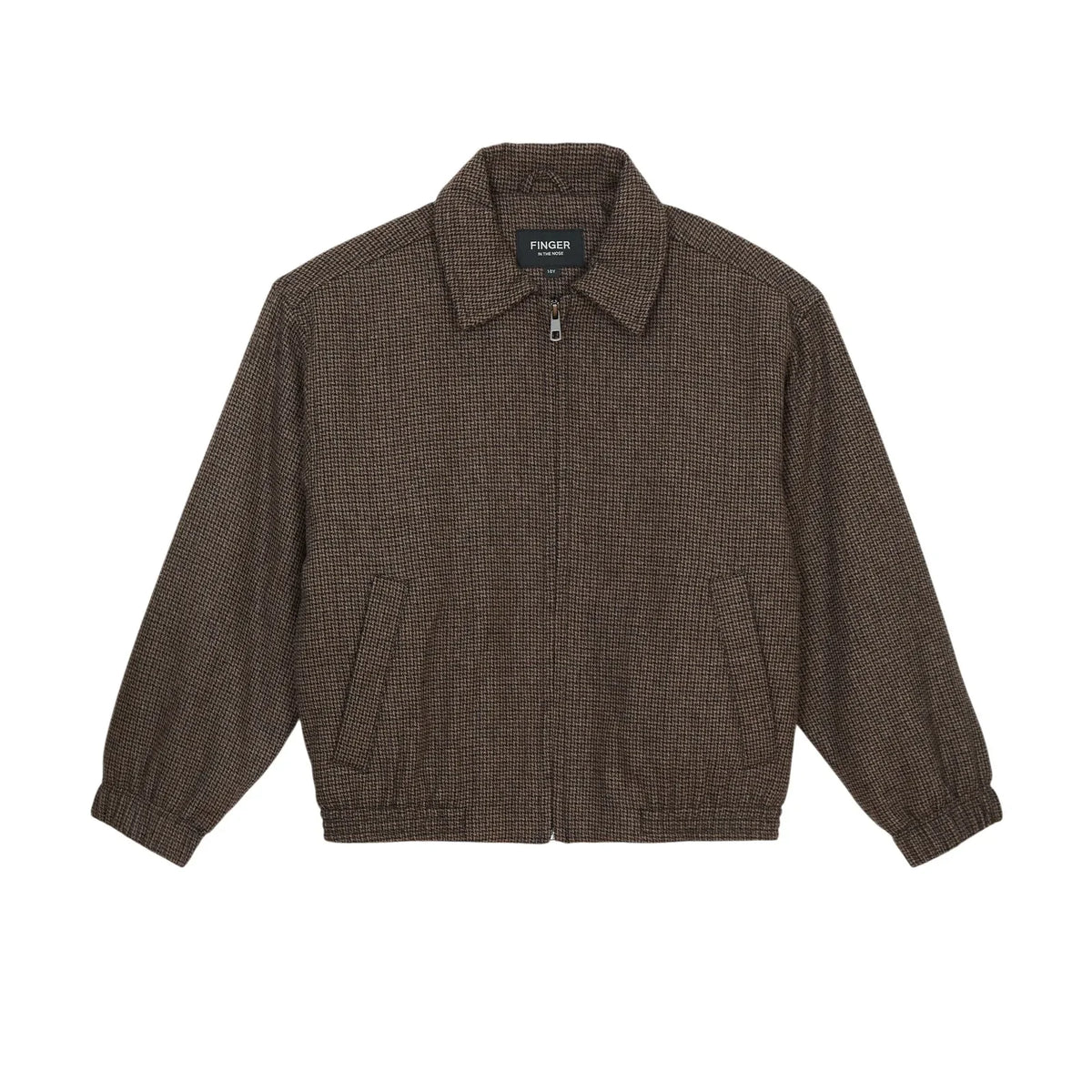 Finger in the nose - Sage Houndstooth Chaqueta de lana | Marrón