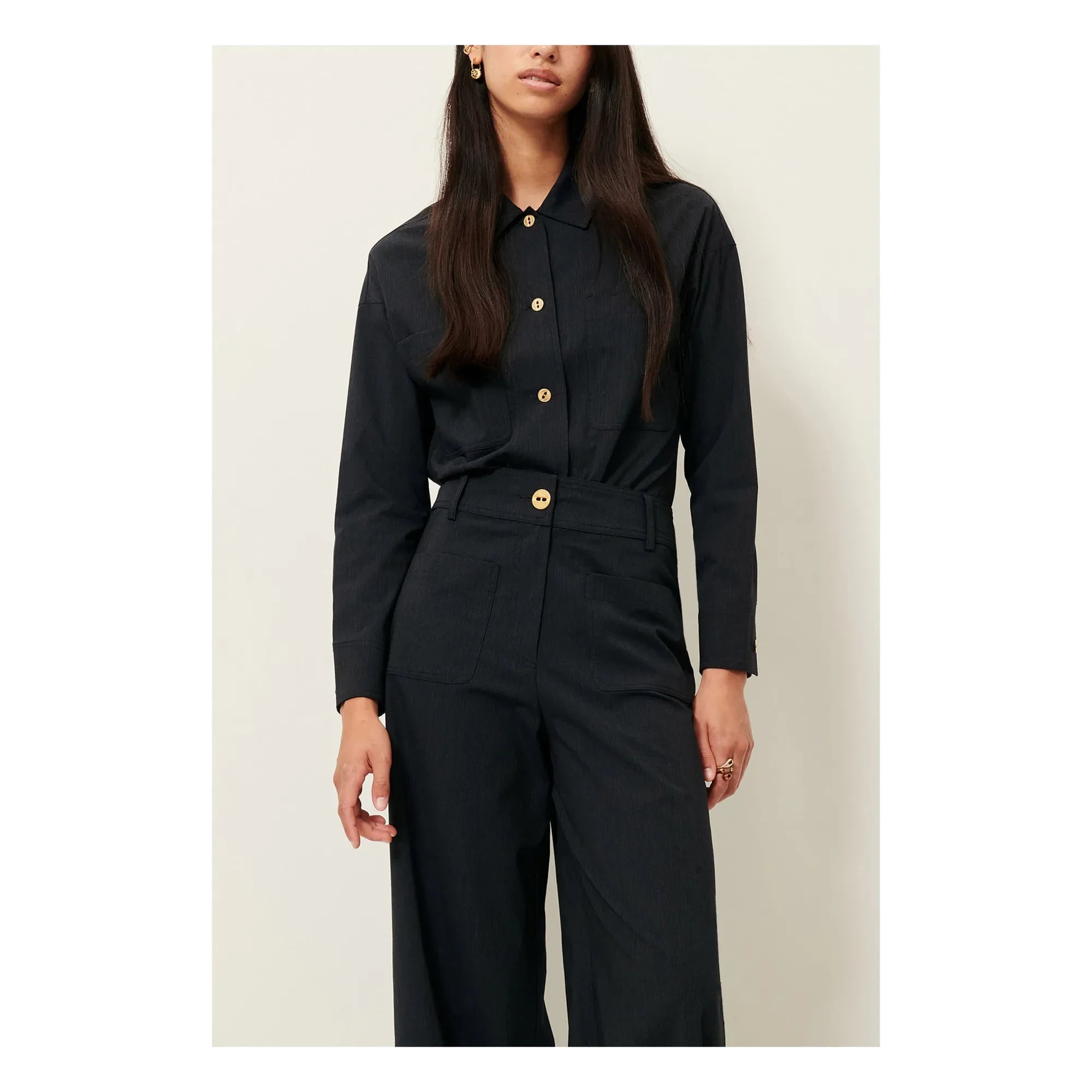 Sessùn - Camisa Notteri | Negro