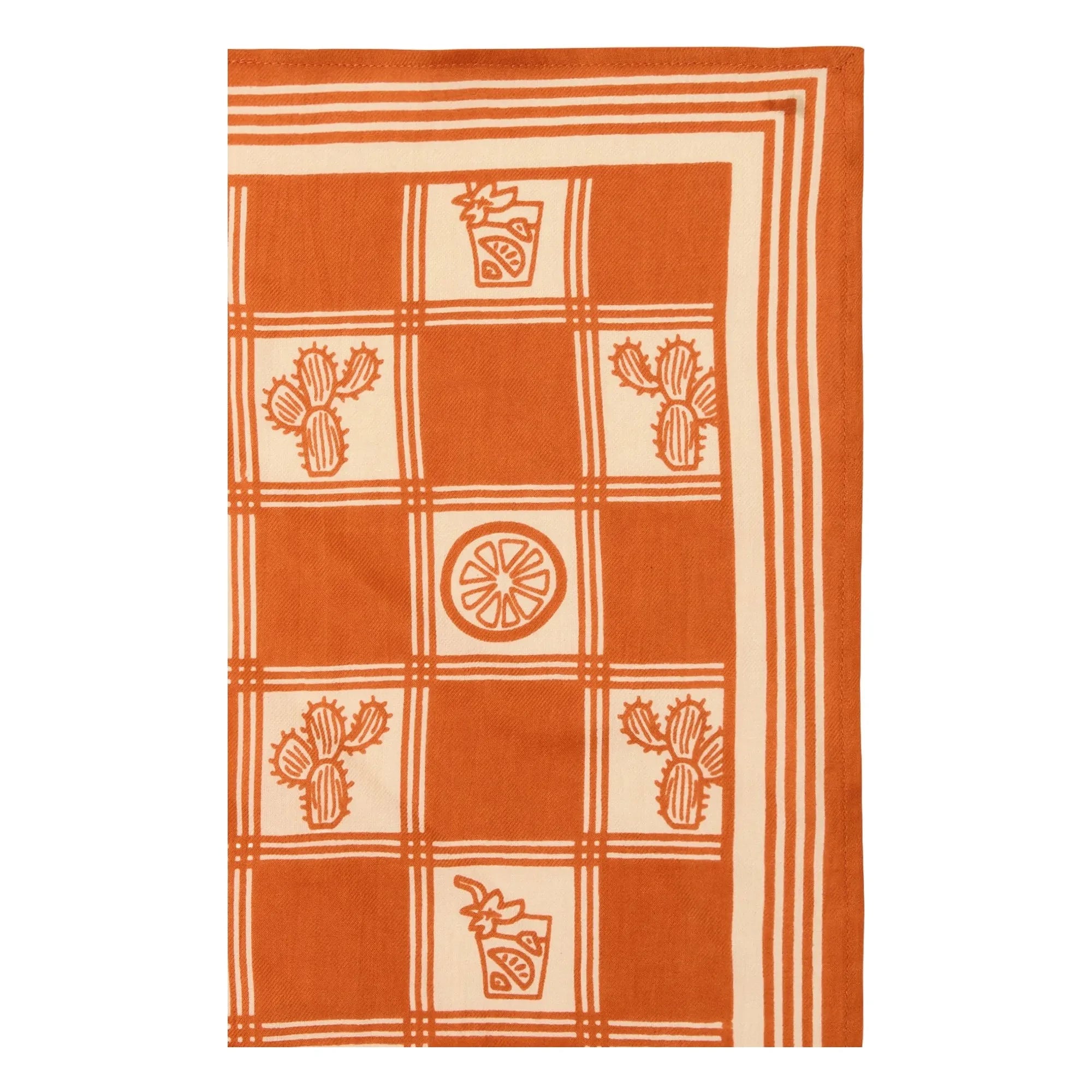 Apaches - Pañuelo pequeño Manika Damier | Naranja
