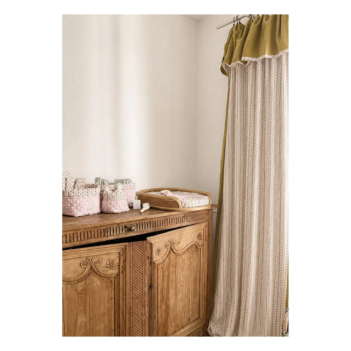 Editions Aimable - Cortina reversible Raoul | Verde pistacho
