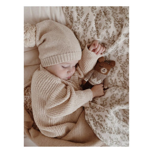 Main Sauvage - Suéter de jacquard con osito de peluche | Marrón topo