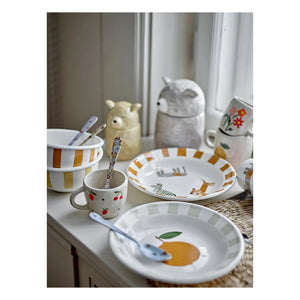 Bloomingville Mini - Vajilla de esmalte Agnès | Blanca