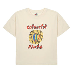 Jelly Mallow - Camiseta con plato de colores | Marfil