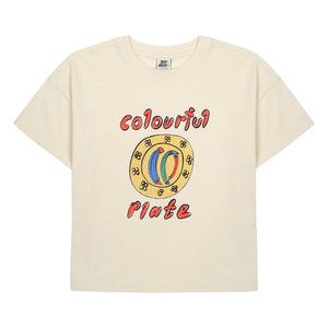 Jelly Mallow - Camiseta con plato de colores | Marfil