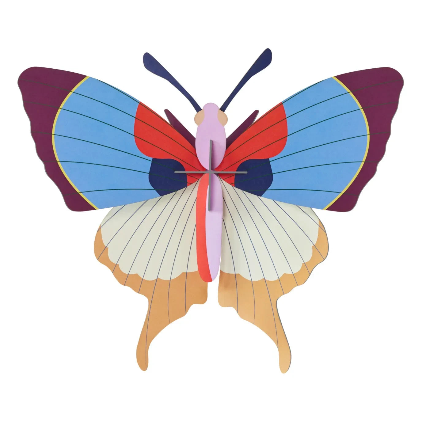 Studio Roof - Mariposa con flecos para colgar en la pared | Ciruela