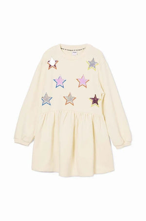 Vestido de Algodón para Niña Desigual