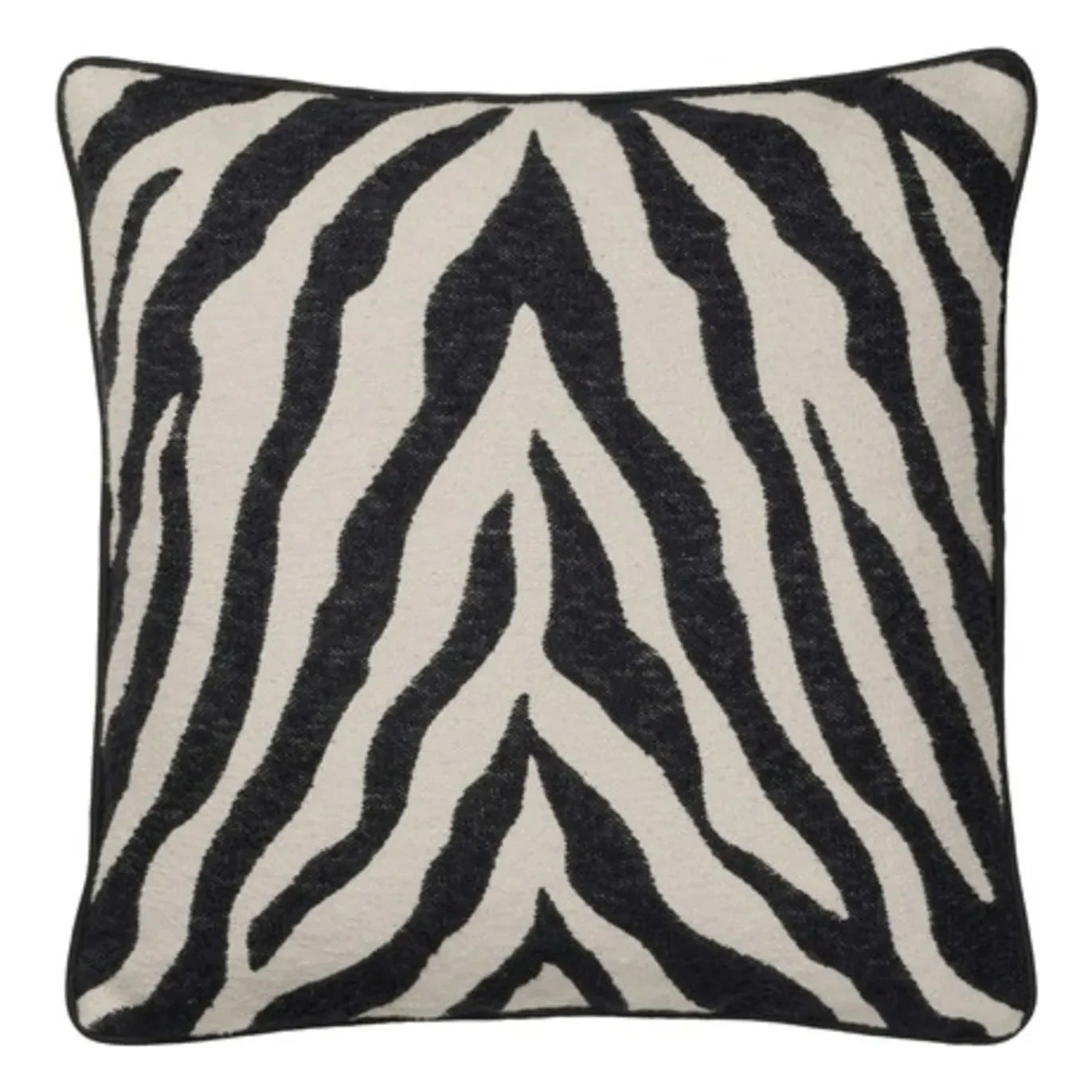 Broste Copenhagen - Funda de cojín Zebra | Negro/Blanco