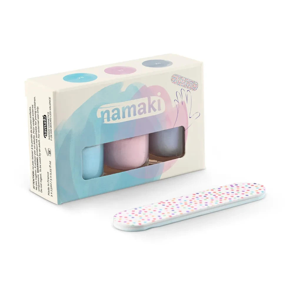 Namaki - Set de 3 esmaltes de uñas pelables | Azul