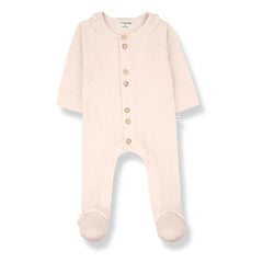 1+ en la familia - Pijama de terciopelo Clareta | Beige-rosa