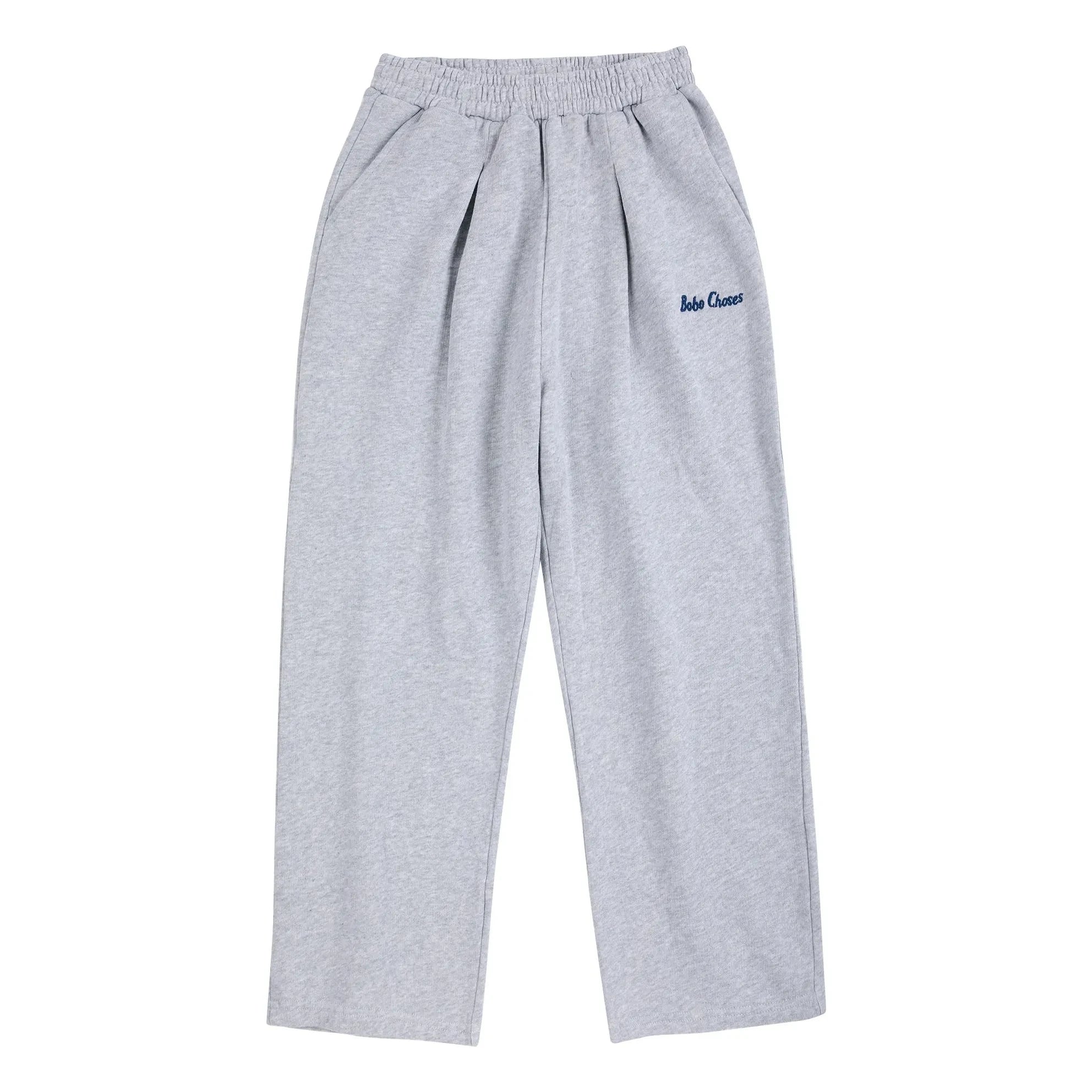 Bobo Choses - Jogger Liso de Algodón Orgánico | Gris jaspeado