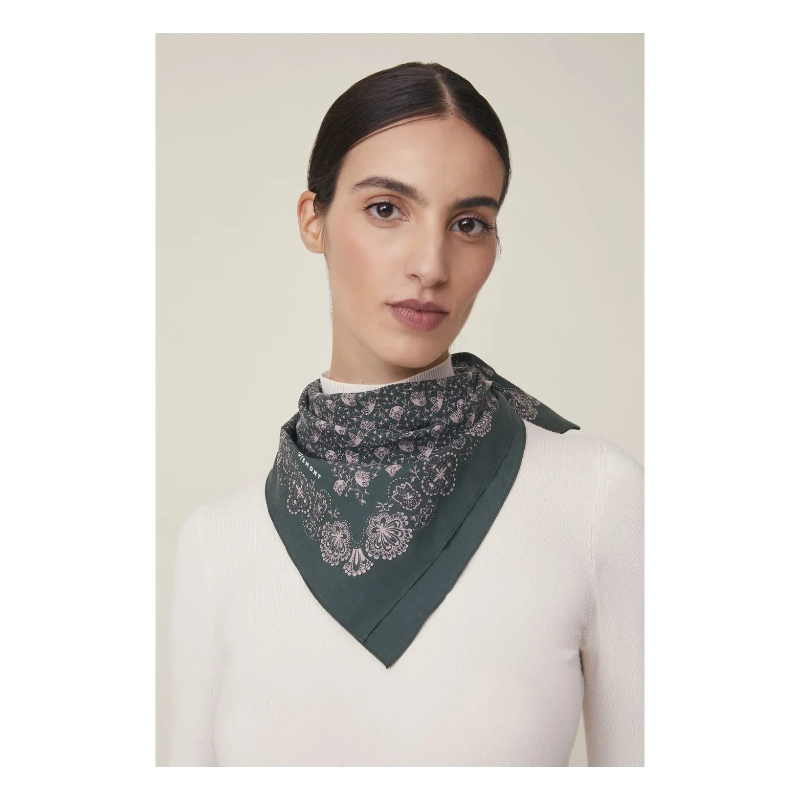 Moismont - Foulard Milán n.º 675, Algodón | Verde cromo