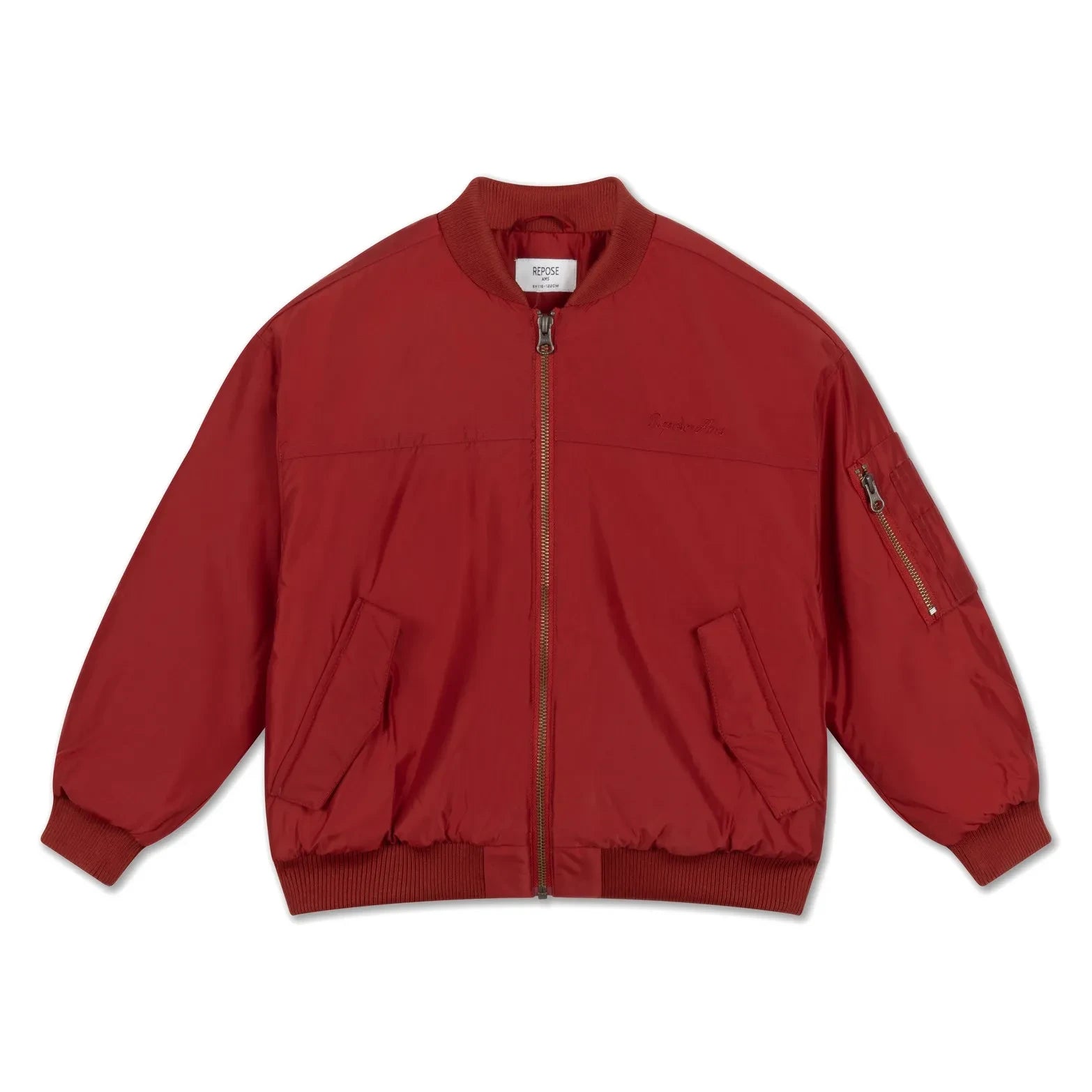 Repose AMS - Chaqueta Bomber de Fibra Reciclada | Rojo