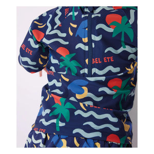 Petit Bateau - Camiseta de baño con protección UV para bebé Bel Eté | Azul noche