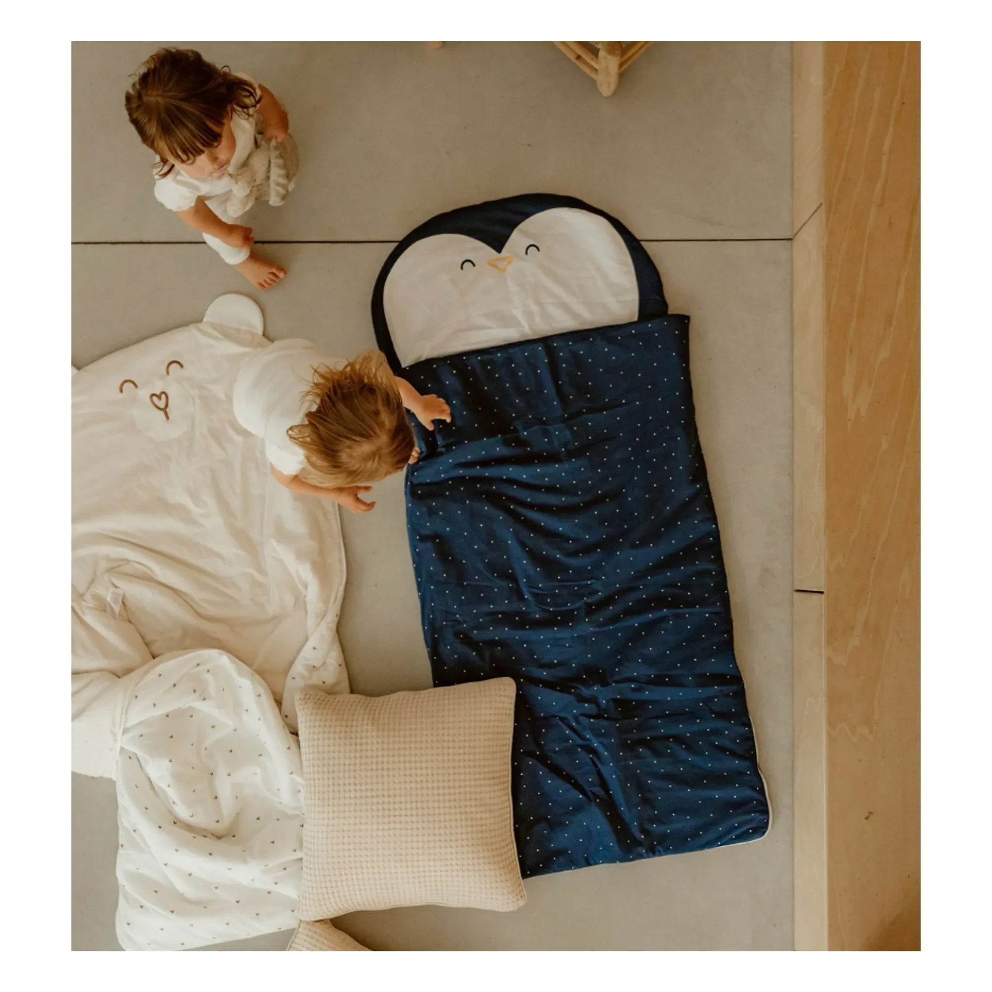 Les Petites Billes - Saco de dormir multiclimático Penguin | Azul noche