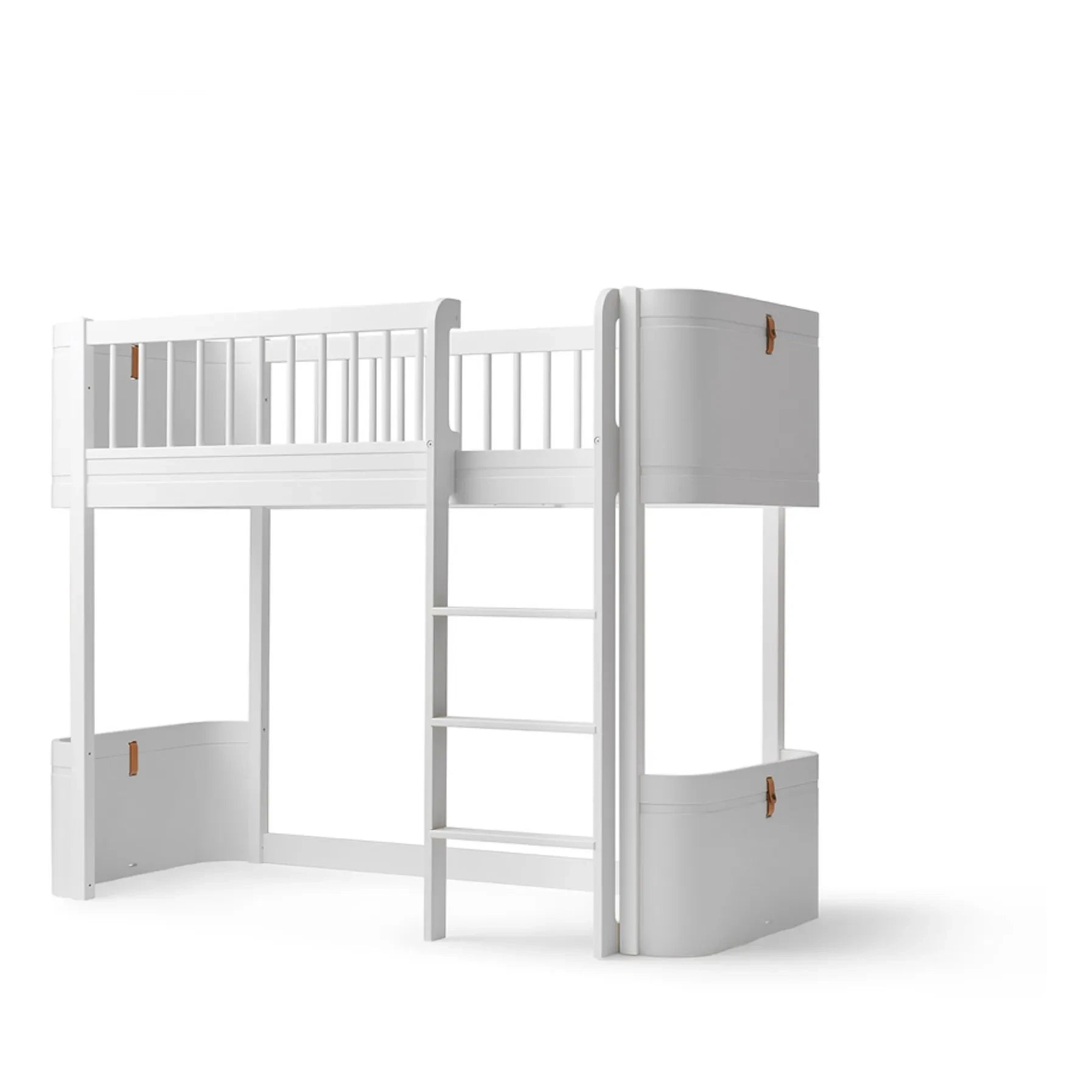 Oliver Furniture - Cama Mini+ de Madera de Altura Media 68x162cm | Blanca