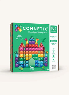 Connetix - Paquete Creativo - 104 Piezas | Arcoíris