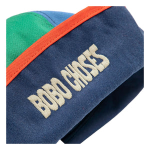 Bobo Choses - Gorro marinero de fibra reciclada con bloques de color | Azul marino