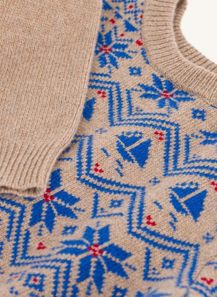 Petit Bateau - Jersey jacquard de lana | Beige