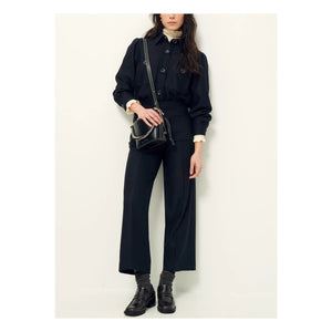 Sessùn - Pantalones de fibra reciclada Alberwool | Negro