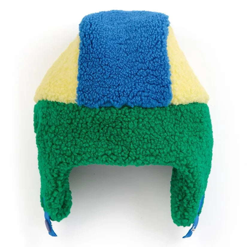 Bobo Choses - Gorro Aviador Sherpa efecto fibra reciclada | Azul