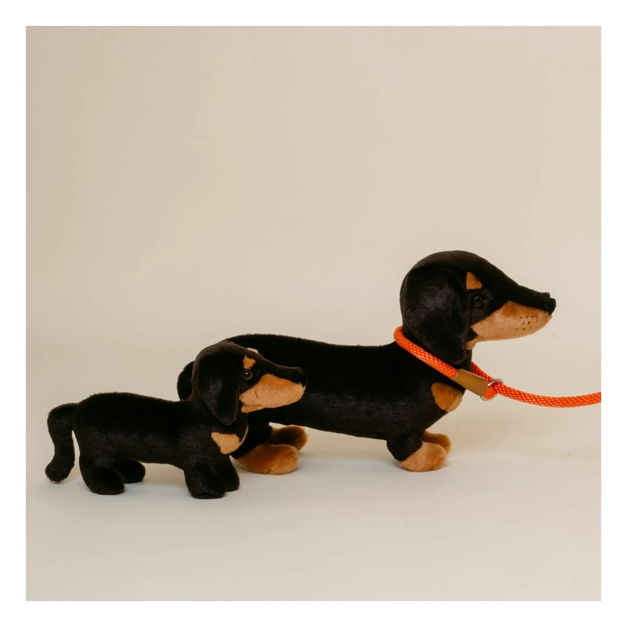 La Pelucherie - Peluche salchicha Eugène 40 cm | Negro