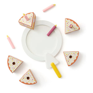 Kid's Concept - Set de corte de tarta de cumpleaños | Rosa