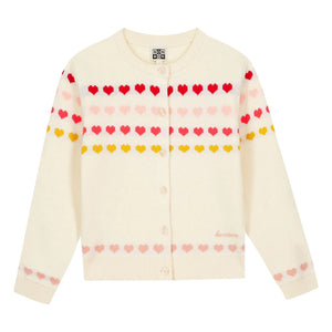 Bonton - Cárdigan Laligne Mini Hearts | Crudo