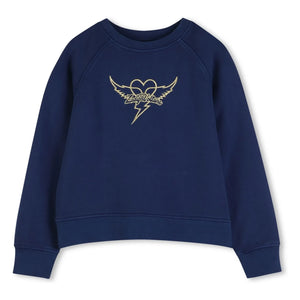 Zadig & Voltaire - Sudadera con logotipo de corazones | Azul noche
