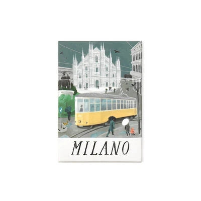 Legami - Imán ilustrado de Milán - Colección de ciudades del mundo