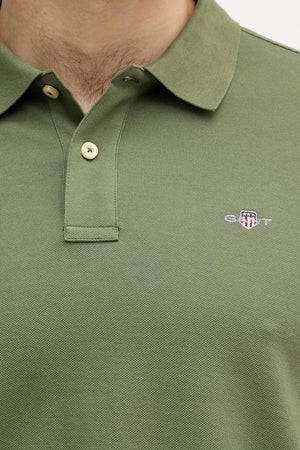 Camiseta de algodón para hombre con cuello tipo Gant