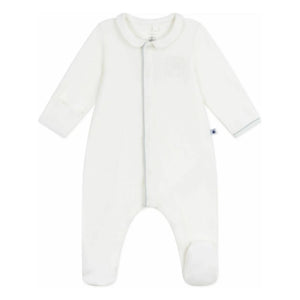 Petit Bateau - Pijama de algodón orgánico con logo bordado | Blanco