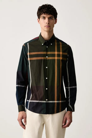 Camisa de algodón Barbour para hombre