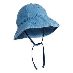 Mini Rodini - Gorra vaquera de algodón orgánico con lunares | Azul