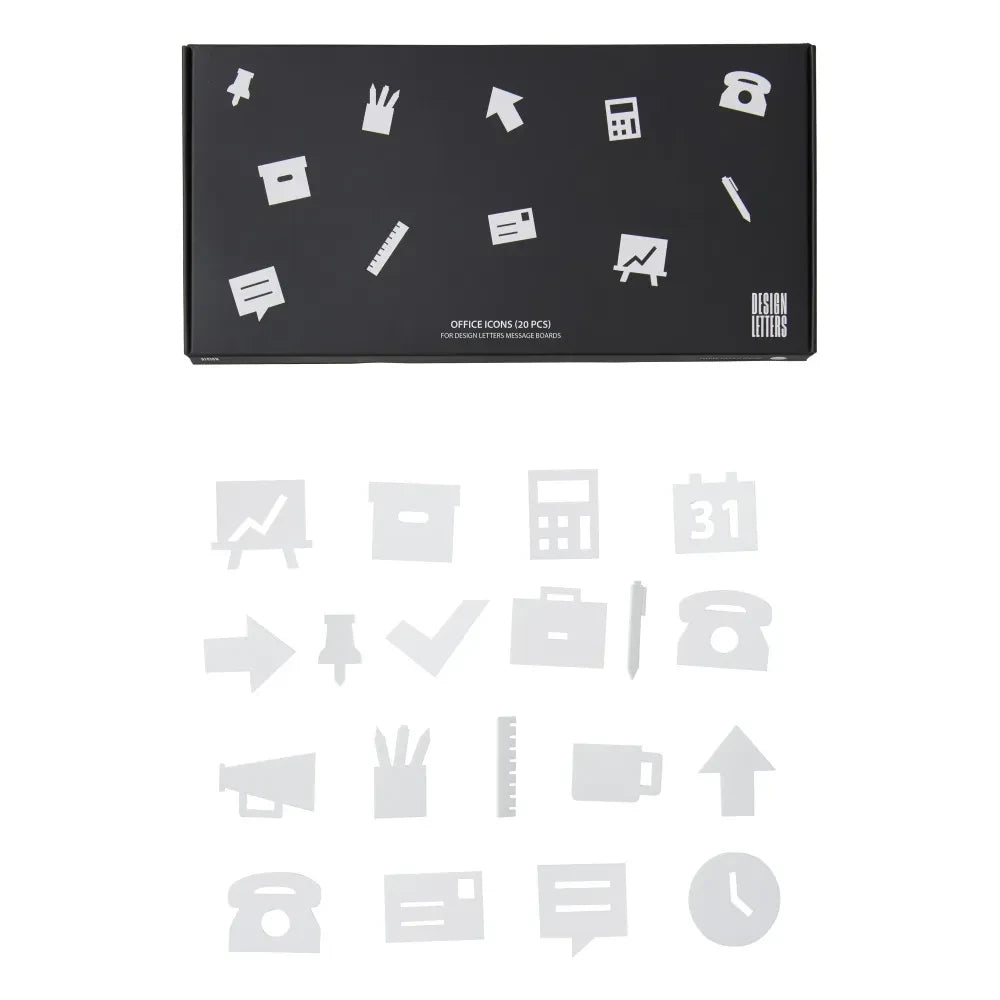 Design Letters - Símbolos de Mesa para Tablero de Mensajes - Juego de 20 unidades