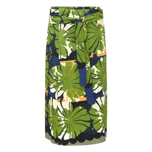 Mapoésie - Falda de popelina Zoé Poppy | Verde oscuro