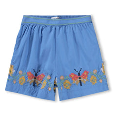 Molo - Ally Butterflies Shorts de Algodón Orgánico | Azul