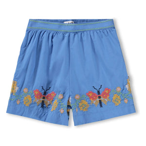 Molo - Ally Butterflies Shorts de Algodón Orgánico | Azul