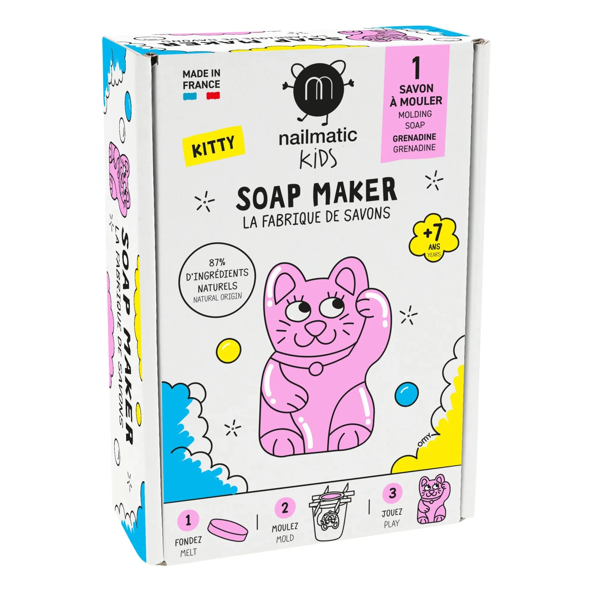 Nailmatic Kids - Set de fabricación de jabón - Kitty Edition - 1 jabón | Rosa
