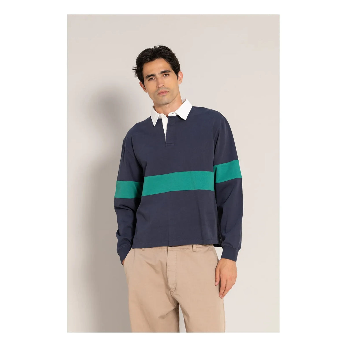 Smallable Man - Fausto Polo de algodón orgánico | Azul negro