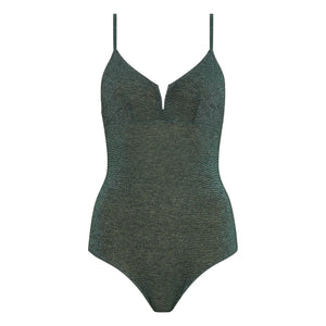 Momoni - Bañador de una pieza metálico Coral Spring | Verde